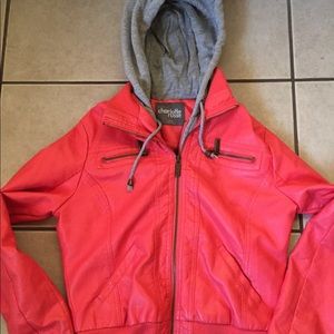 Charlotte Russe pink and grey sweater